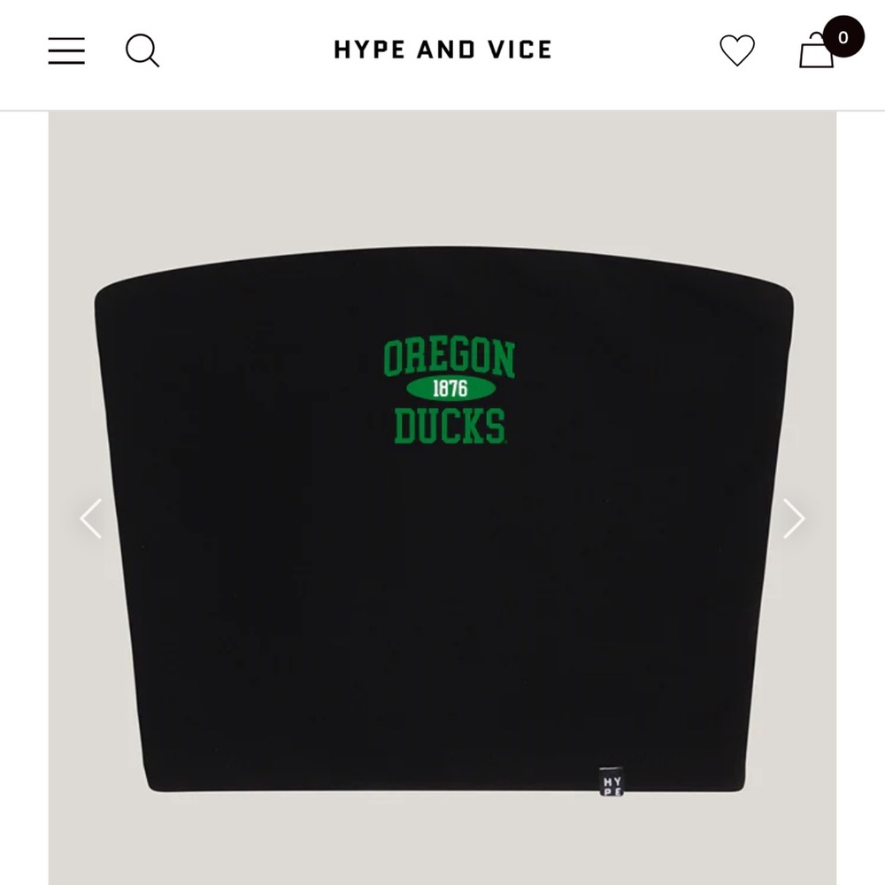 NWT Hype and Vice University of Oregon Tube Top